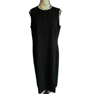 Ralph Lauren sleeveless side slit sheath black dress.  Size 12